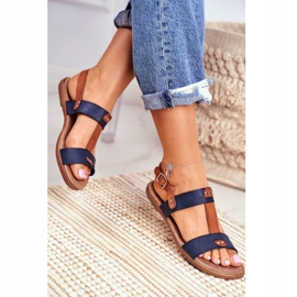 EVE Tyylikkäät naisten sandaalit 8SD35-0307 Navy Blue Renna tummansininen 2