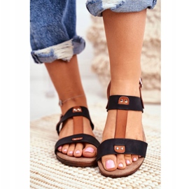 EVE Tyylikkäät naisten sandaalit 20SD35-0307 Musta Renna 2