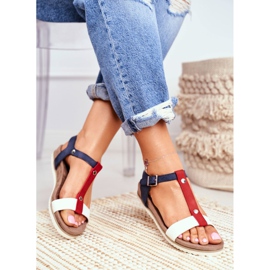 EVE Naisten sandaalit Flat Shaped 8SD35-0306 Navy Blue Dubi ruskea laivastonsininen 2