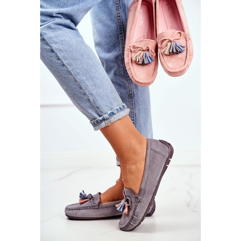 EVE Naisten Mokkasiinit Mokkanahka 20PB35-2003 Harmaa Donna Mia 1