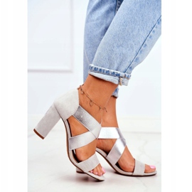 EVE Naisten sandaalit Suede Slip On Grey Varina harmaa 1