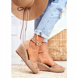 EVE Naisten Sandaalit On Wedge Espadrilles Beige Jousimies 2