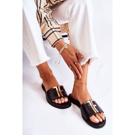 Tyylikkäät naisten tohvelit, musta Nicole Dilmah 2