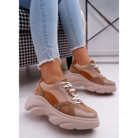 SEA Naisten urheilukengät Paksu pohja Camel Cardamon ruskea 1