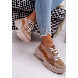 SEA Naisten urheilukengät Paksu pohja Camel Cardamon ruskea 2