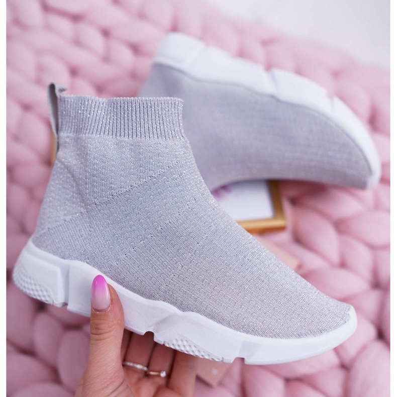 FRROCK Lasten nuorten urheilukengät Brocade Silver Deva harmaa 1