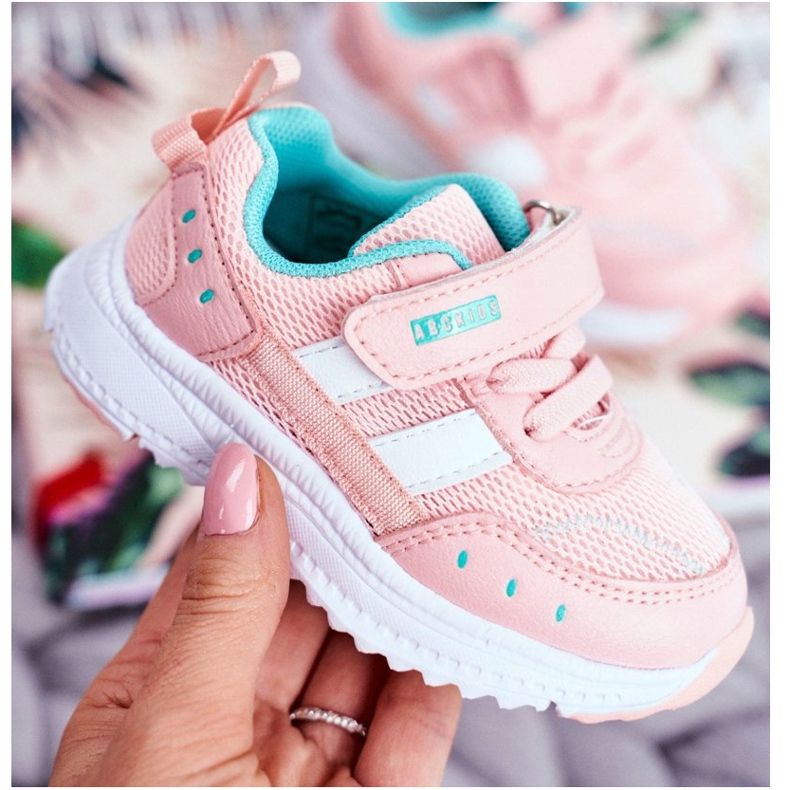 Vaaleanpunaiset lasten urheilukengät ABCKIDS B933104083 vaaleanpunainen 2