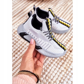 FRROCK Urheilukengät Lasten harmaa ja valkoinen ommel 1