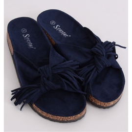 Naisten tummansiniset boho -tossut CK136P D.BLUE tummansininen 1