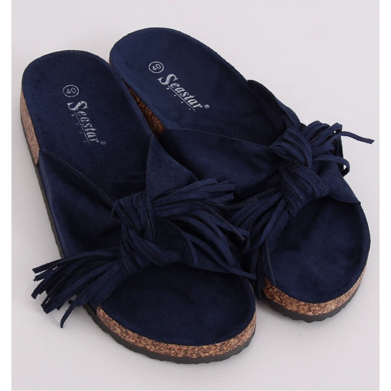 Naisten tummansiniset boho -tossut CK136P D.BLUE tummansininen 1