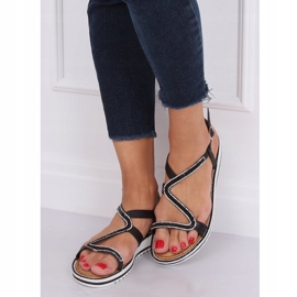 Musta ZY178 Mustat epäsymmetriset sandaalit 2