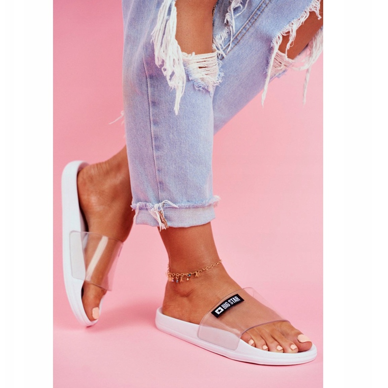 Naisten tossut Big Star läpinäkyvä valkoinen DD274A258 2