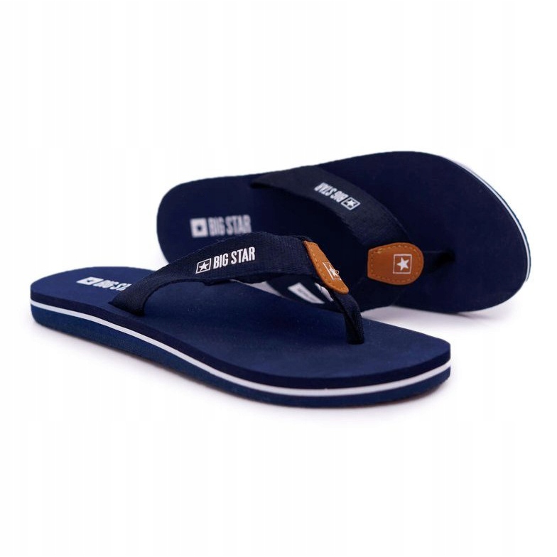 Naisten tohvelit Varvastossut Big Star Navy Blue DD274A254 tummansininen 1