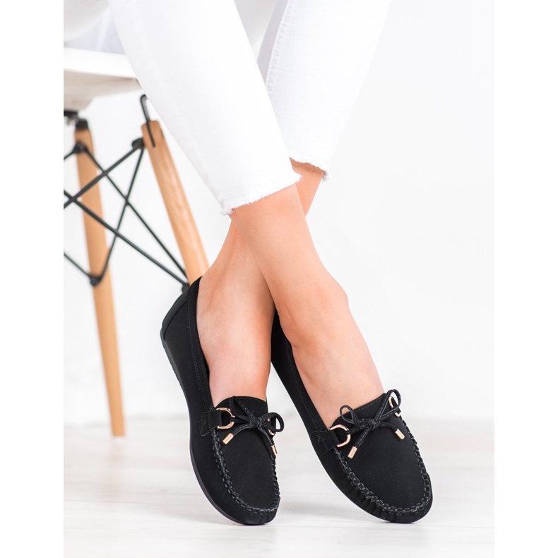 Diamantique Mustat Loaferit Eco -Nahkaa 2