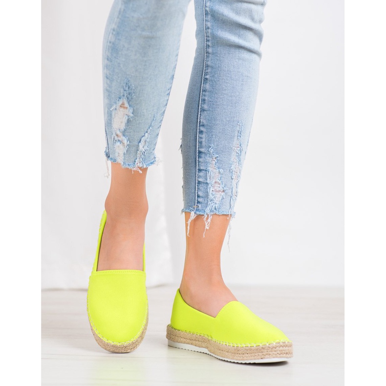 Small Swan Tekstiiliset espadrillit vihreä keltainen 1