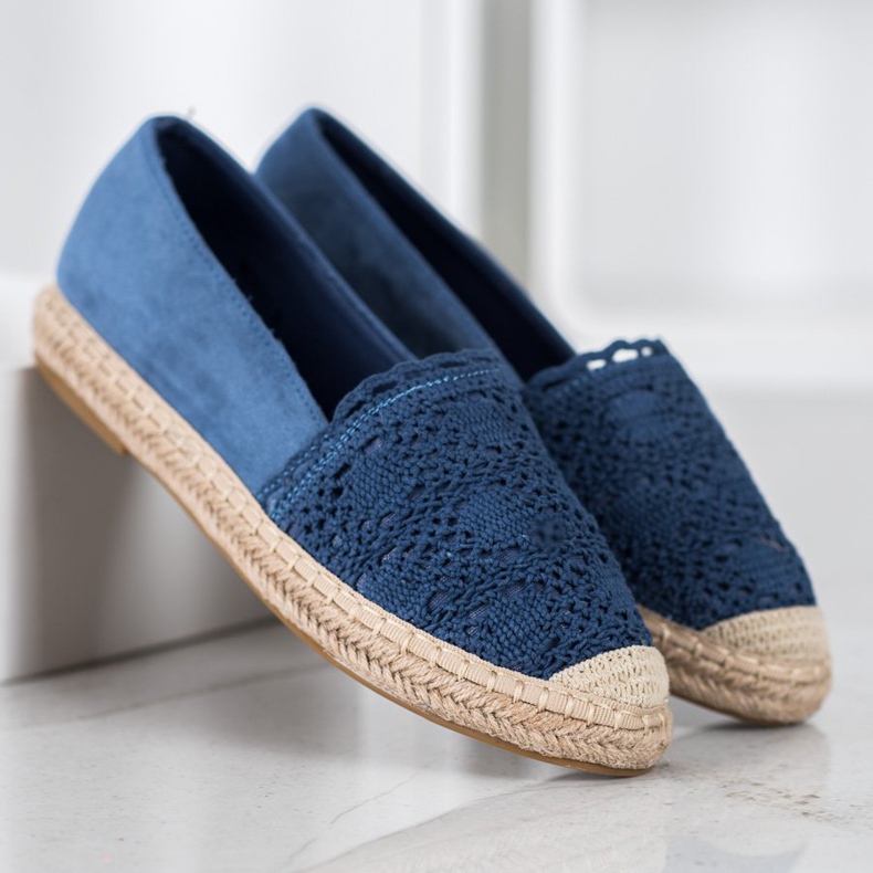 Small Swan Suede Espadrilles pitsiä sininen 2