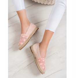 Small Swan Suede Espadrilles pitsiä vaaleanpunainen 1