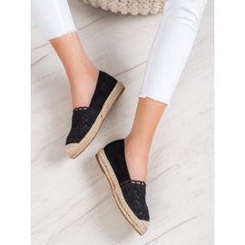 Small Swan Suede Espadrilles pitsiä musta 2