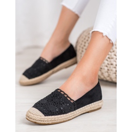 Small Swan Suede Espadrilles pitsiä musta 1