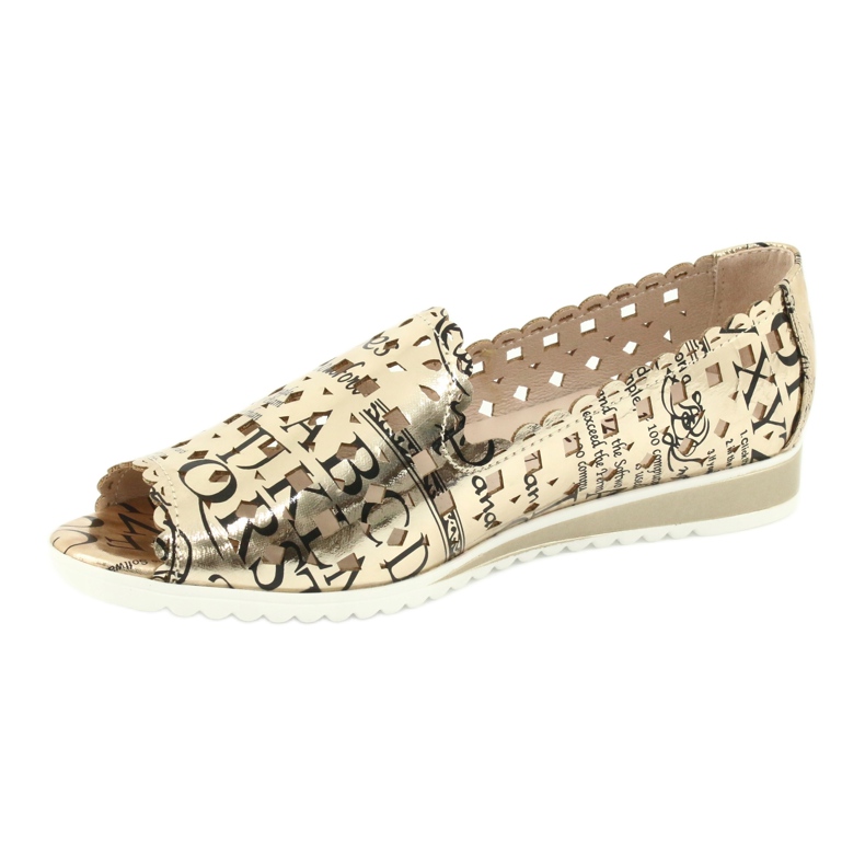 M.Daszyński Naisten kultaiset ballerinat Daszyński SA135-1 musta keltainen 2