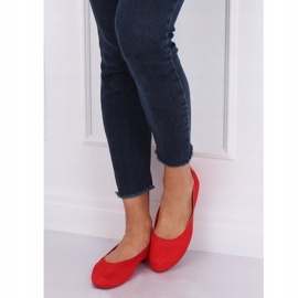 Pehmeät punaiset naisten ballerinat NK17P Red punainen 2