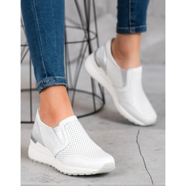 Filippo Avoimet nahkatossut valkoinen harmaa 2