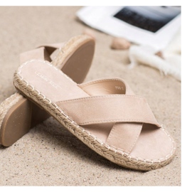 SHELOVET Mukavat mokkanahkatossut beige 1