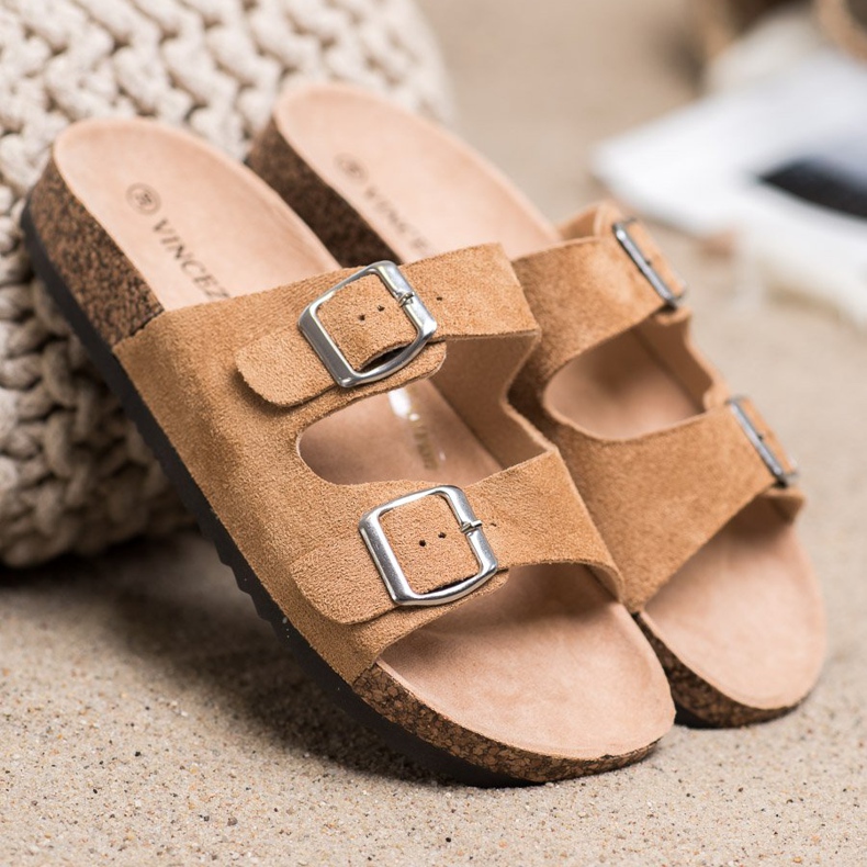 VINCEZA -tossut soljella ruskea 1