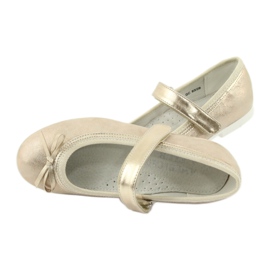 American Club GC02 kultaiset ballerinat jousella beige kultainen 5