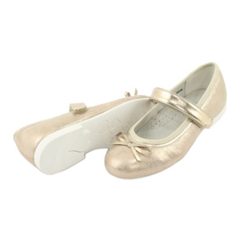 American Club GC02 kultaiset ballerinat jousella beige kultainen 4