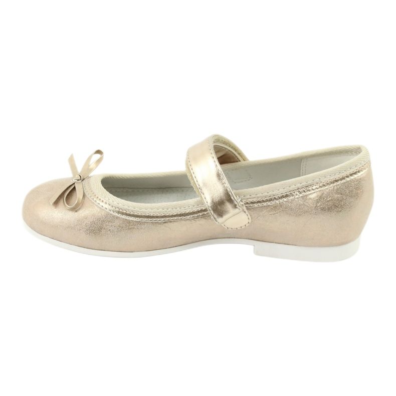 American Club GC02 kultaiset ballerinat jousella beige kultainen 2