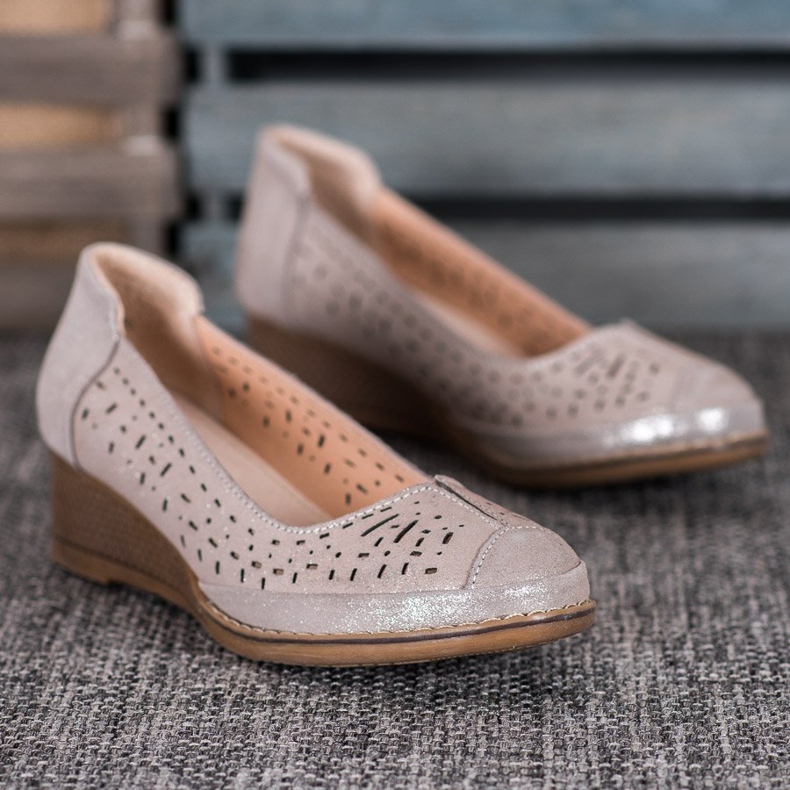 Filippo Nahkapumput glitterillä ruskea keltainen 1