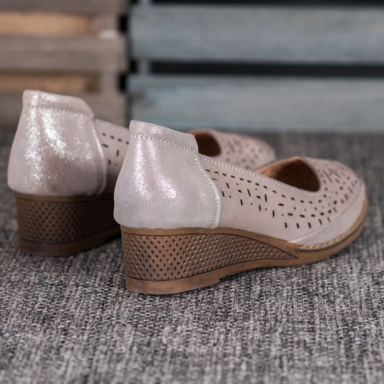 Filippo Nahkapumput glitterillä ruskea keltainen 2