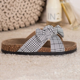 Muodikkaat VINCEZA -tossut valkoinen musta 2