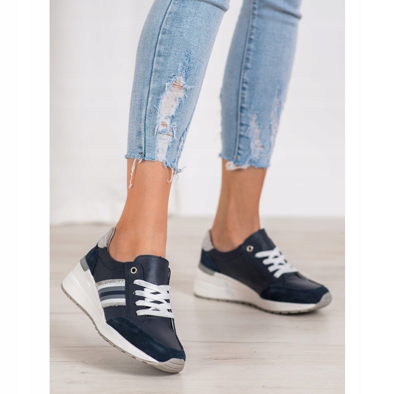 Filippo Nahkaiset urheilukengät laivastonsininen monivärinen 1