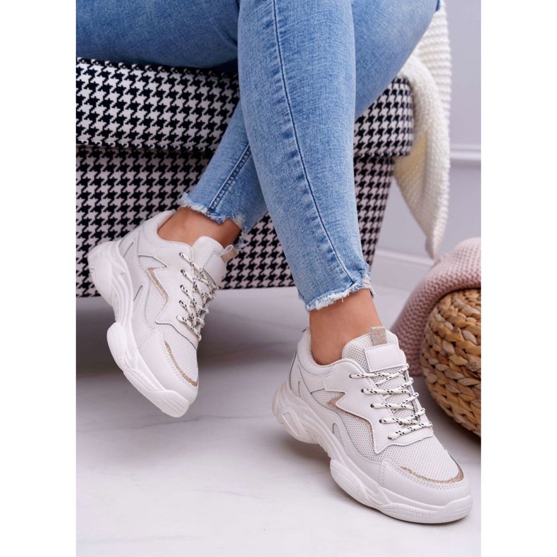 BUGO Naisten urheilukengät Beige Glitter Winchester 2