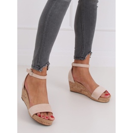 Sandaalit korkkikiilalla beige LL-228P Beige 1