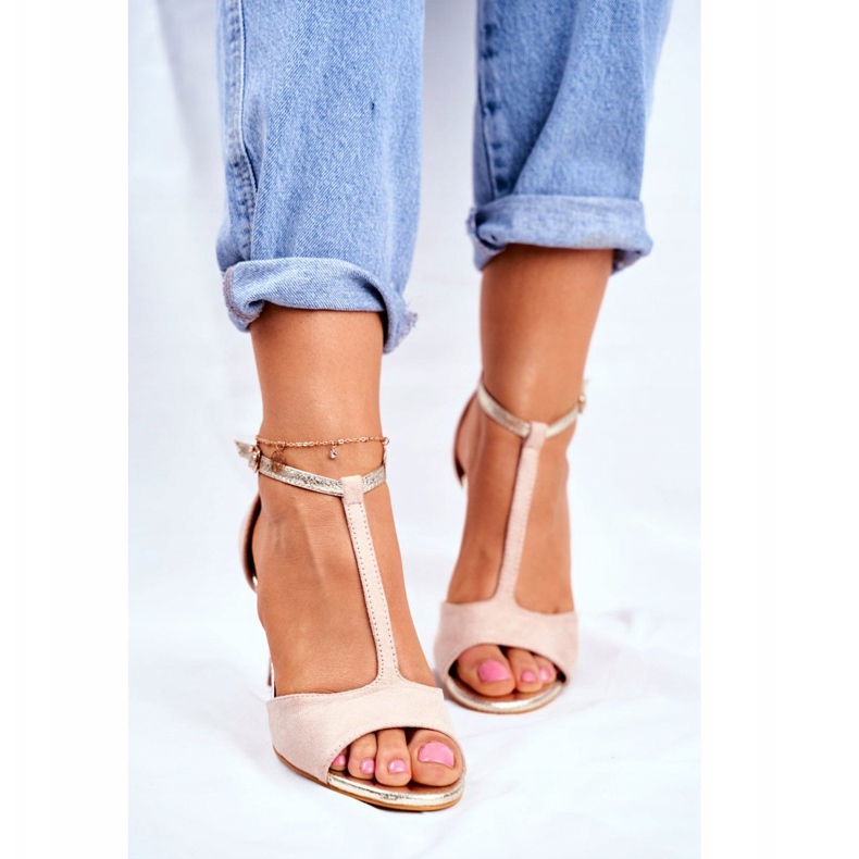 S.Barski Naisten sandaalit korkokenkä beige 280-58 Move On Me 2