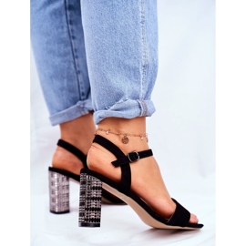 S.Barski Naisten sandaalit kantapäässä Musta Barski Baskila 2