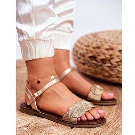 S.Barski Naisten sandaalit Flat Gold Barski Humanity kultainen 1