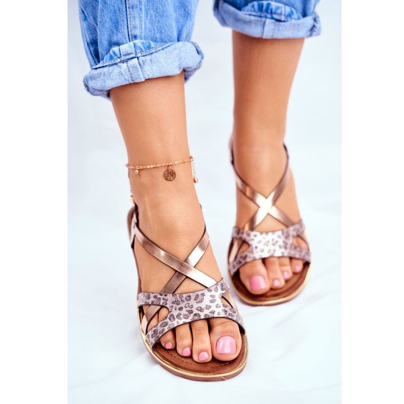 S.Barski Naisten Flat Sandaalit Champagne Barski Lomba vaaleanpunainen keltainen 2