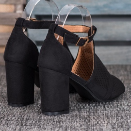 Small Swan Tyylikkäät Openwork -sandaalit musta 1