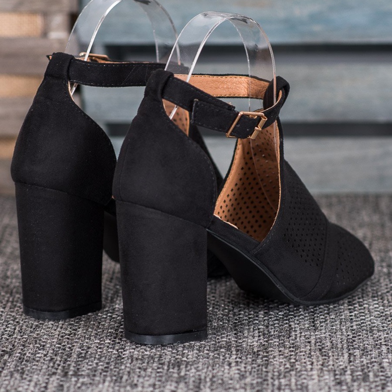 Small Swan Tyylikkäät Openwork -sandaalit musta 1