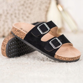 VINCEZA -tossut soljella musta 1