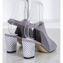 Goodin Rakennetut sandaalit, joissa on ruudullinen kantapää harmaa 1