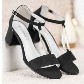 Goodin Tyylikkäät korkokengät sandaalit musta 1