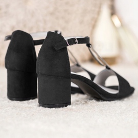 Goodin Tyylikkäät korkokengät sandaalit musta 2