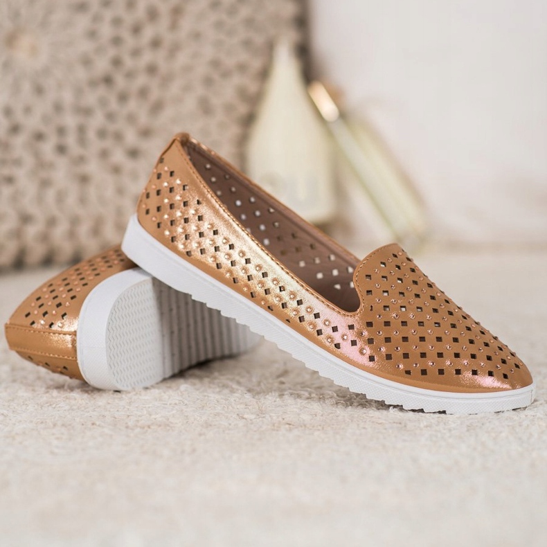 Renda Tyylikkäät herrat kristallien kanssa ruskea kultainen 1