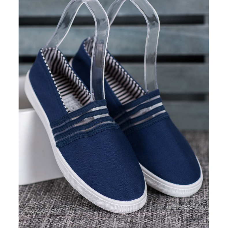SHELOVET Mukavat Slip-On lenkkarit sininen 2