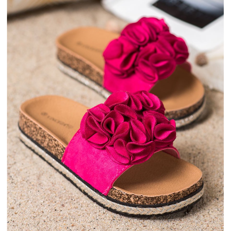 Mukavat tossut kukilla VINCEZA vaaleanpunainen 2